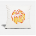 Creepy Pumpkin Face Natural White Pillow